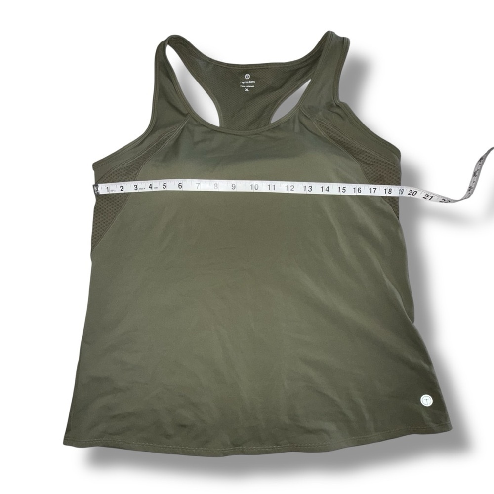 TALBOTS Performance Interlock Tank with Bra - XL Olive Branch - Picture 11 of 12